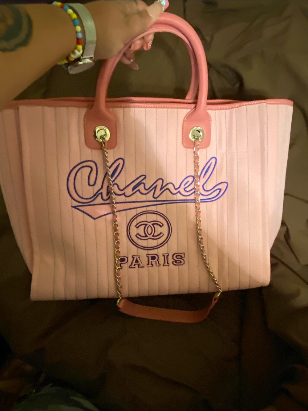 Paris Pink Canvas Tote Bag